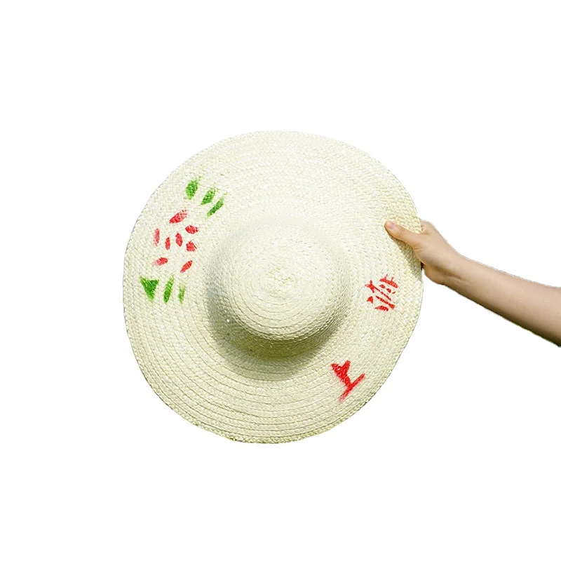 Summer outdoor sun hat construction site sun protection wheat straw woven hat farmer straw hat