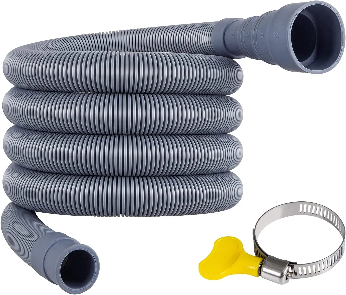Popular Sell 8FT Universal Washing Machine Drain Hose Corrugated and Flexible Washer Drain Hose