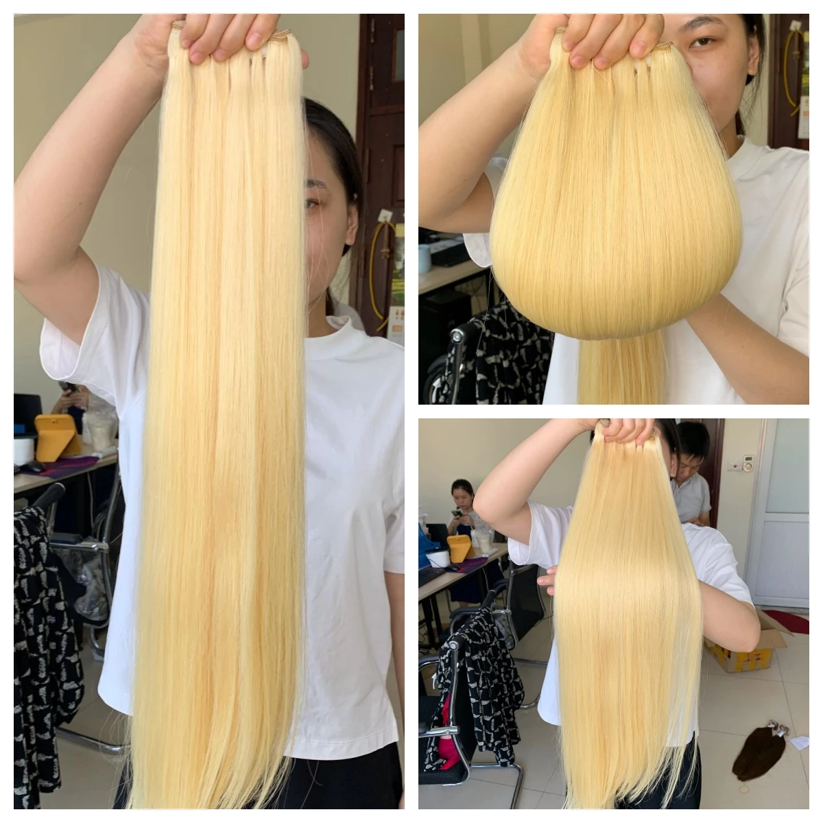 HIGH QUALITY fast shipping Vietnamese Blonde 613 Raw Virgin Cuticle Aligned Hair Weave Bundles,Virgin Mink Human Hair Bundles