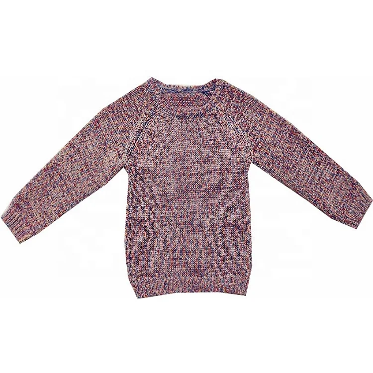 
New Fashion Contrast Color Long Sleeve Knitting Casual Baby Girl Sweater 