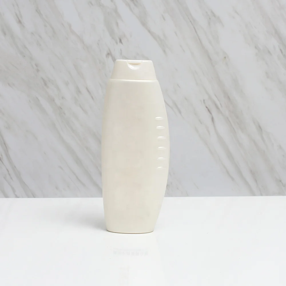 Flip Cap Empty Shower Gel Shampoo Bottle Packaging Type Plastic Light Yellow HDPE Liquid Soap Hot Stamping Easy Open End WH