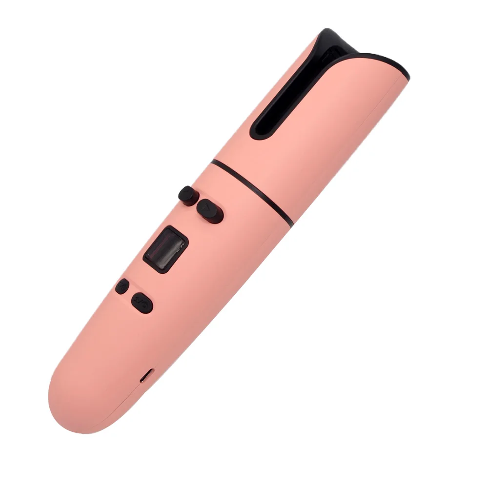 Rechargeable Automatic Rotating 6 Temps 3 Timers Cordless Automatic Curling Irons
