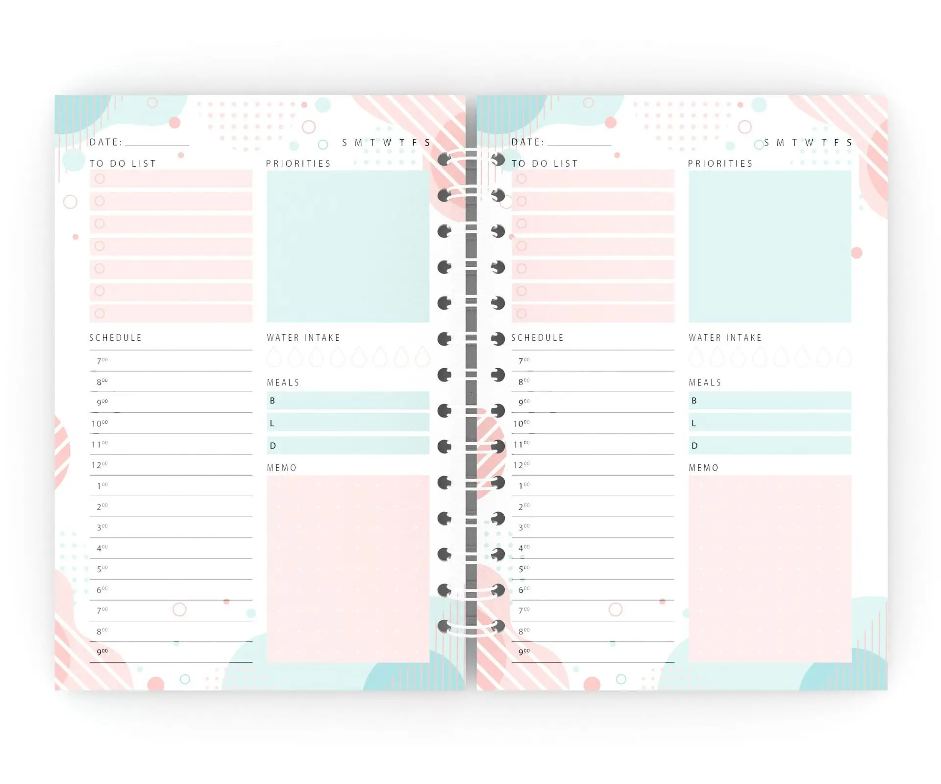 Wholesale A5 Spiral Daily Schedule School Office High Quality Simplified Planner Full Color Notebook