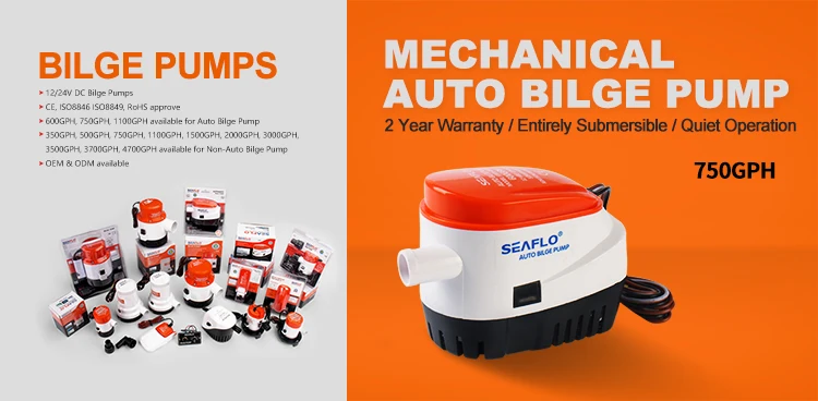 SEAFLO Automatic bilge pump 12v dc sea water pump  for marine yacht