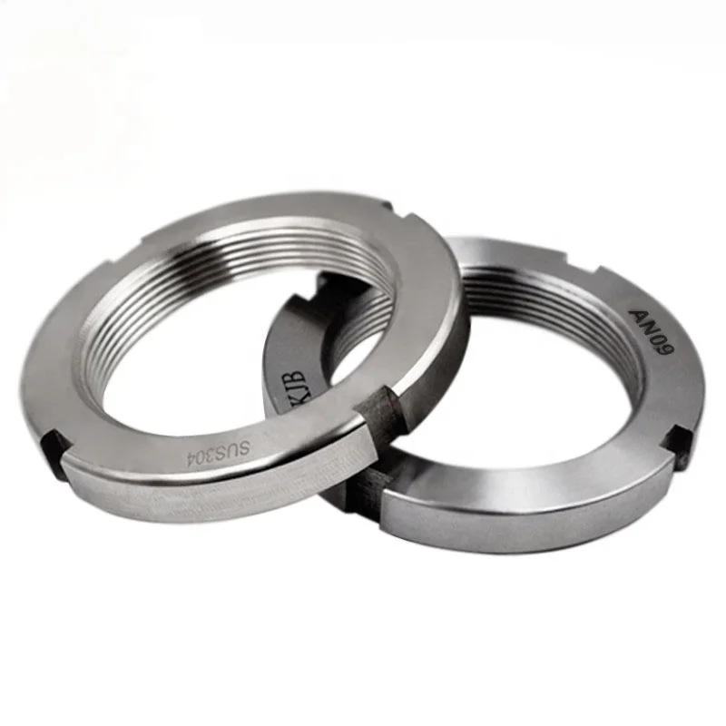 
SUS304 DIN 981 KM Locknuts Round Slotted Shaft Nuts 