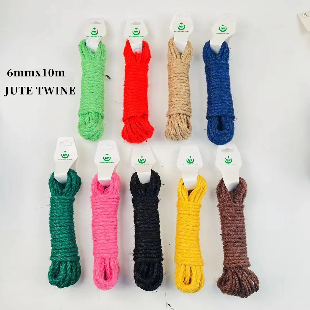 wholesale natural raw jute rope high tensile strength with 3 strands natural color twisted jute bulk jute twine