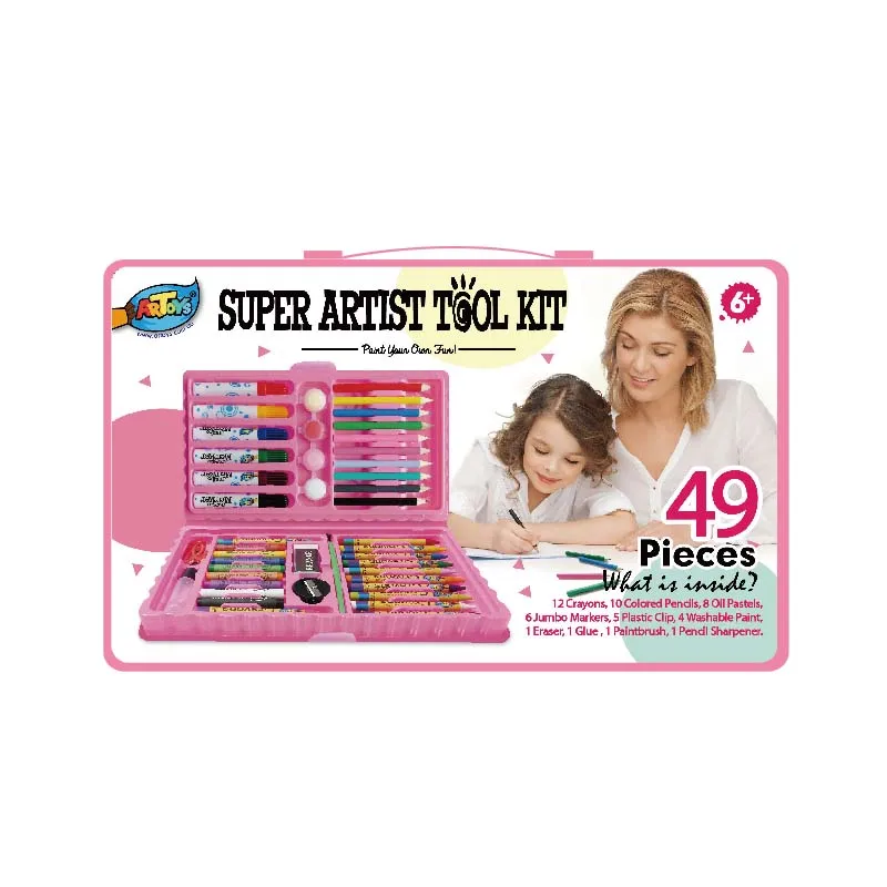 High quality plastic miniature drawing color art crafts set for kids