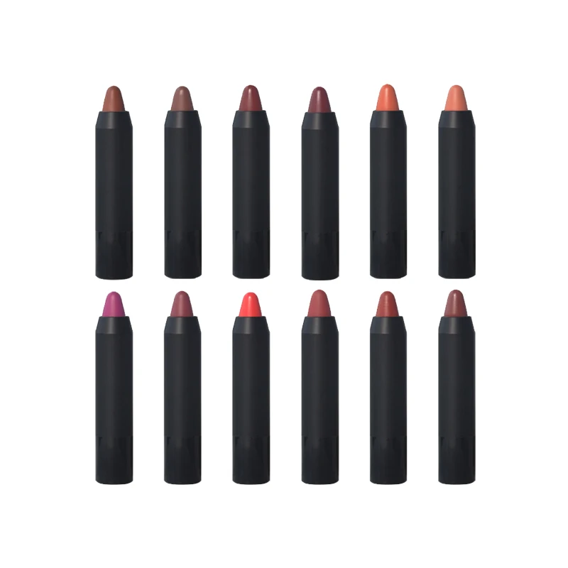 2022 New 12 Colors Velvet Matte Lipsticks Wax Pen Waterproof Sexy Red Lip Stick Makeup Lip Tint Pen Private Label Cosmetics