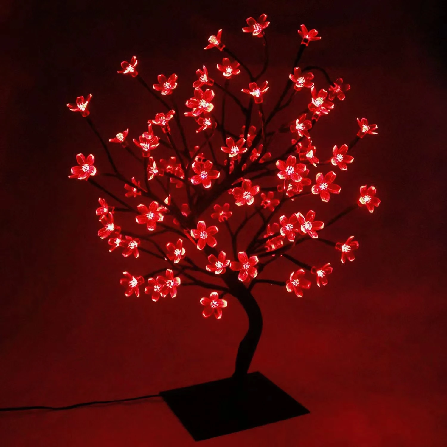LED cherry blossom bonsai tree lamp 60cm 90 red LED fairy lamp