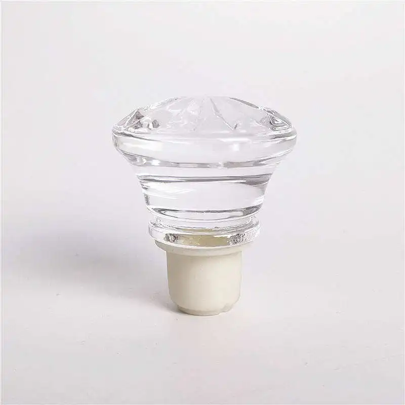 Wholesale Products Petal Shaped Glass Wine Bottle Stopper 500ml 750ml Crystal Vodka Brandy Bottle Cork Wine Stopper