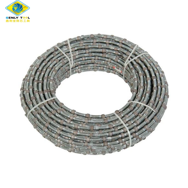 Diamond sintered beads wire rope saw for cutting granite rocks