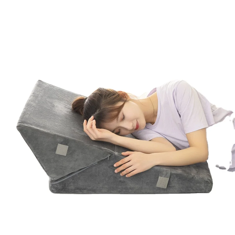 multi-functional triangle bed memory foam wedge pillow cutting reading pillow back support pillow memory foam orthopedic