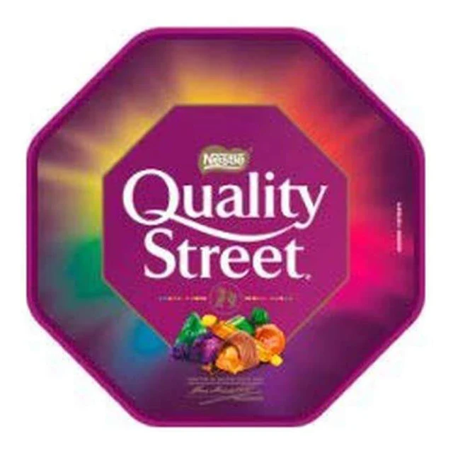 Wholesale Box Packaging Gift Cheap Bulk Toffees Delicious Milk And Dark Chocolate 650 G Quality Street Tub