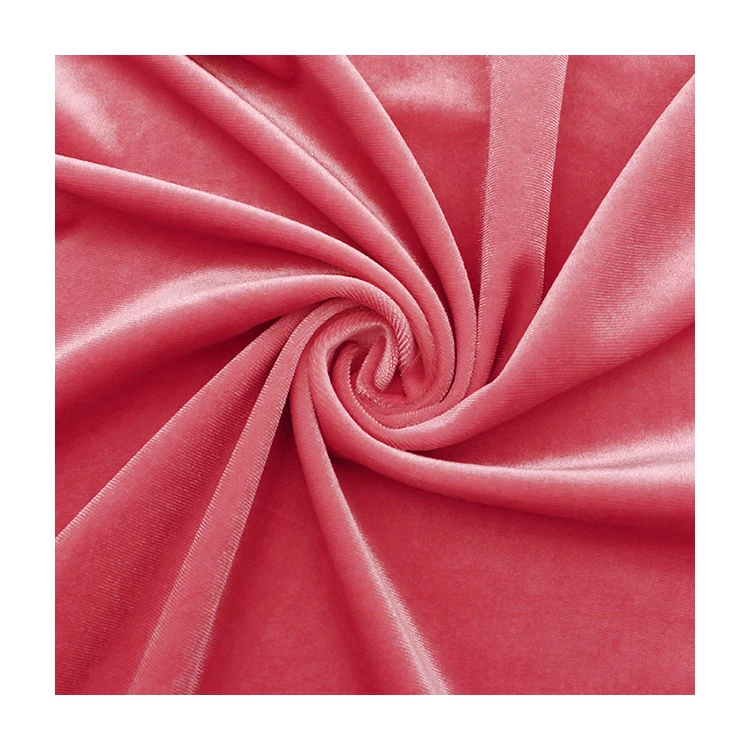 
Spandex & Polyester Velvet Fabric Stocklot Elastic Korea Velvet Fabric For Clothes 