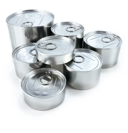 In stock Easy Open Lid Tin Can Food Can with Easy Peel Lid Pressitin Can