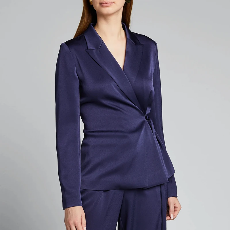 Wholesale Elegant Female Office Blazers Single Breasted Business Suits for Ladies Summer Formal Clothes for Women