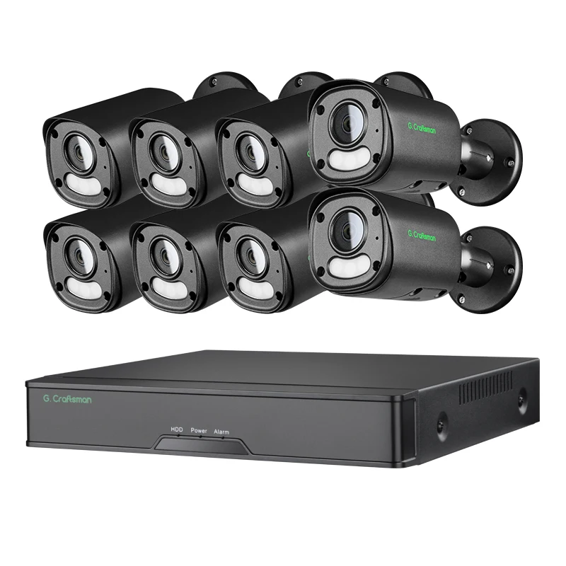 GX-YUFD-M6S-K8 Sony IP-камера наблюдения NVR комплект желтый прожектор полноцветный ночного видения камера безопасности Gcraftsman