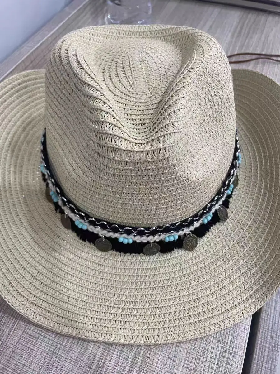Ruimantike wholesale china breathable paper braid cowboy hat promotional straw cheap colorful cowgirl cool original headwear cap