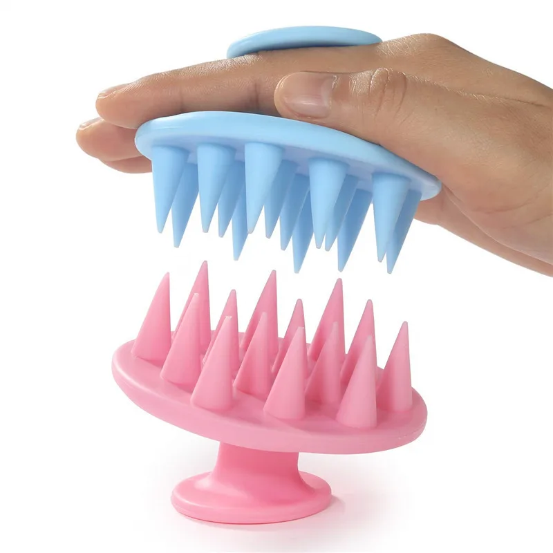 high quality Portable  Baby  Hair Scalp Massager Shampoo Brush With Private Label Hair Soft Silicone Scalp Massager Brush fo