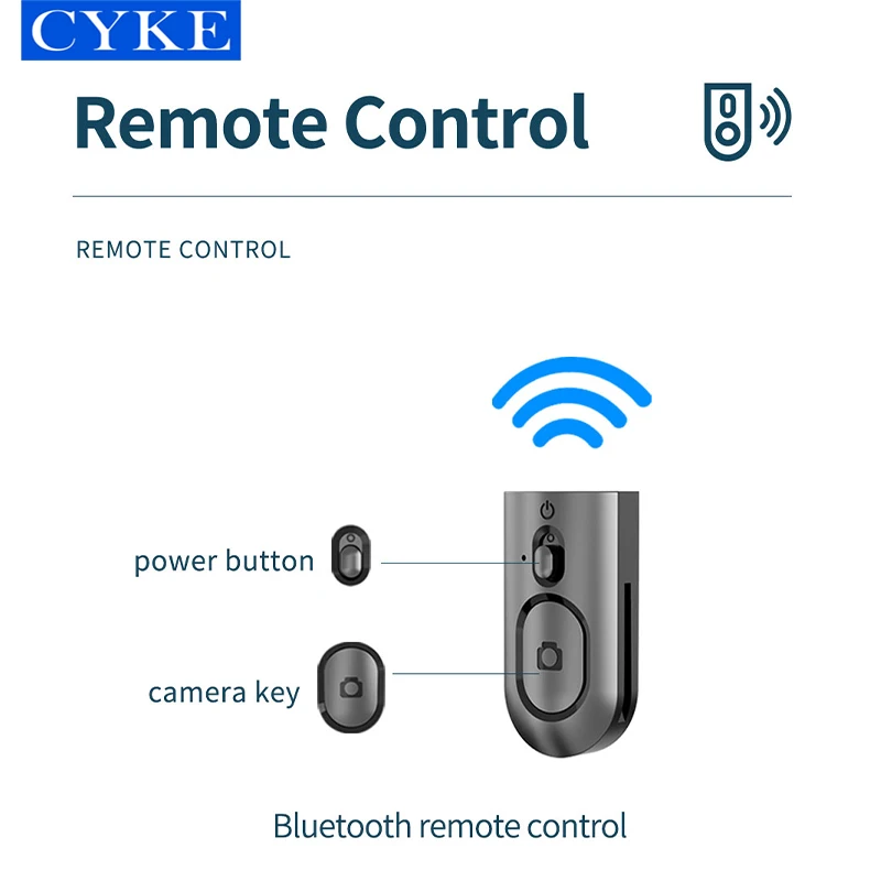 CYKE 1.55m Floor Tripod Selfie Stick 360 Rotating Bluetooth Hand Held Selfie Stick Tripod Live Video Long Wireless Foldable L16