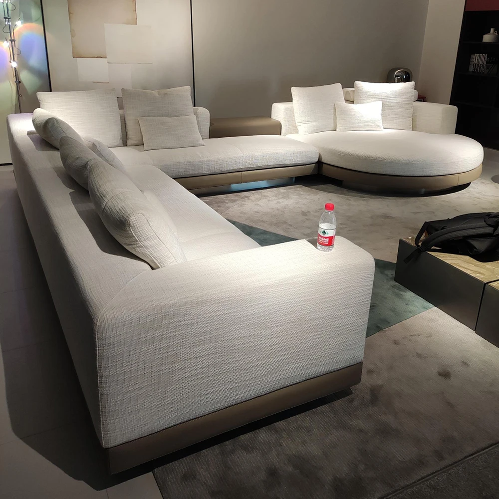 china foshan custom modern villa indoor room sitting room fabric furniture living room sofas modern