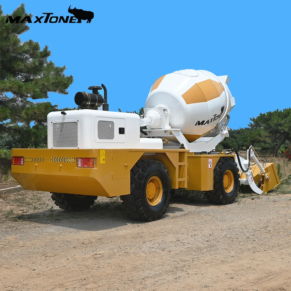 maxtone Cheapest self loading concrete mixer truck 1m3 2m3 3m3 4m3 5m3 6m3 concrete mixer and pump