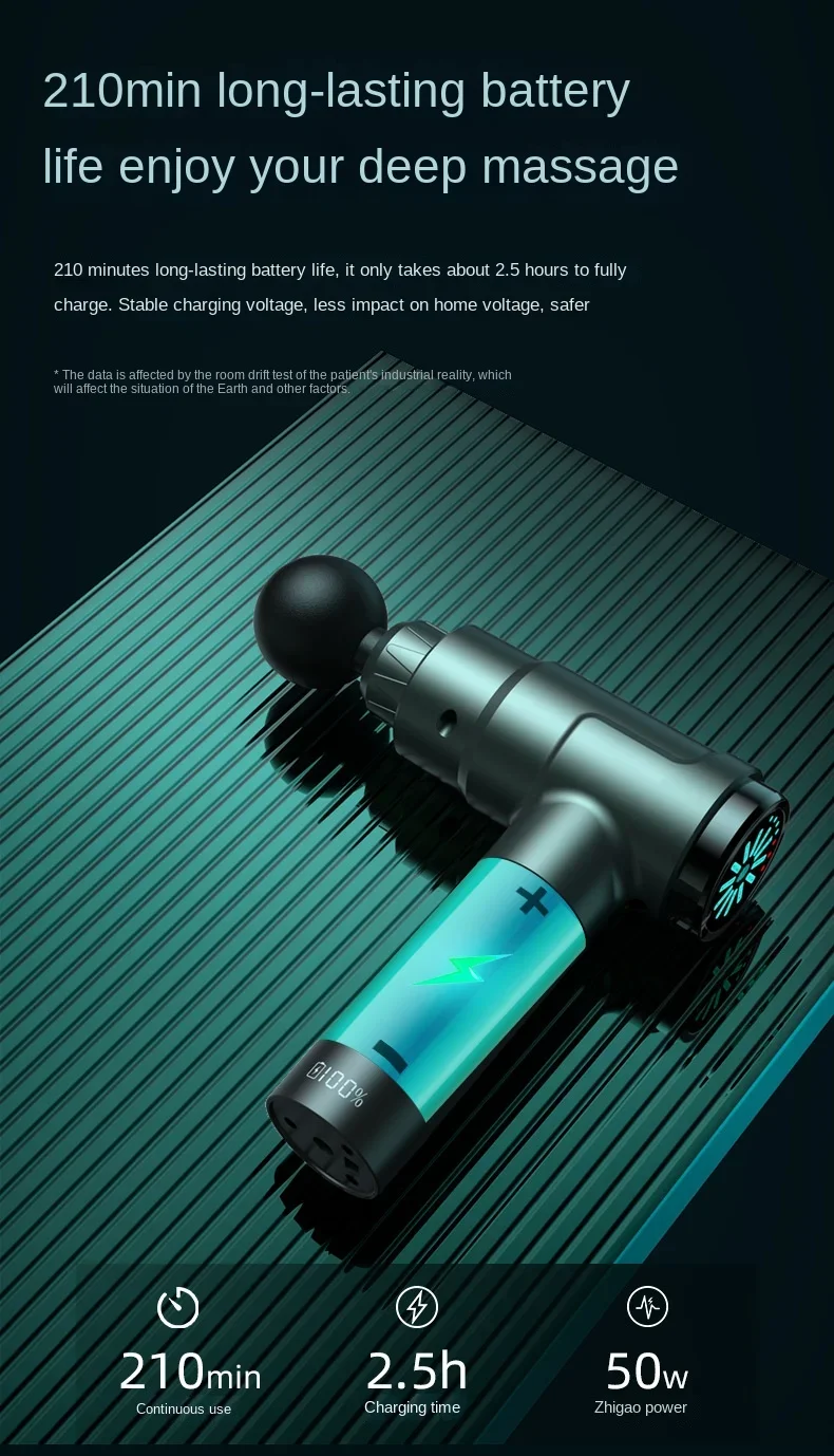 Body Hand Massage Vibrator Double Head Vibrate Massage Gun Muscle Fascia Machine A De Massage Tool Machine With Case Accessories