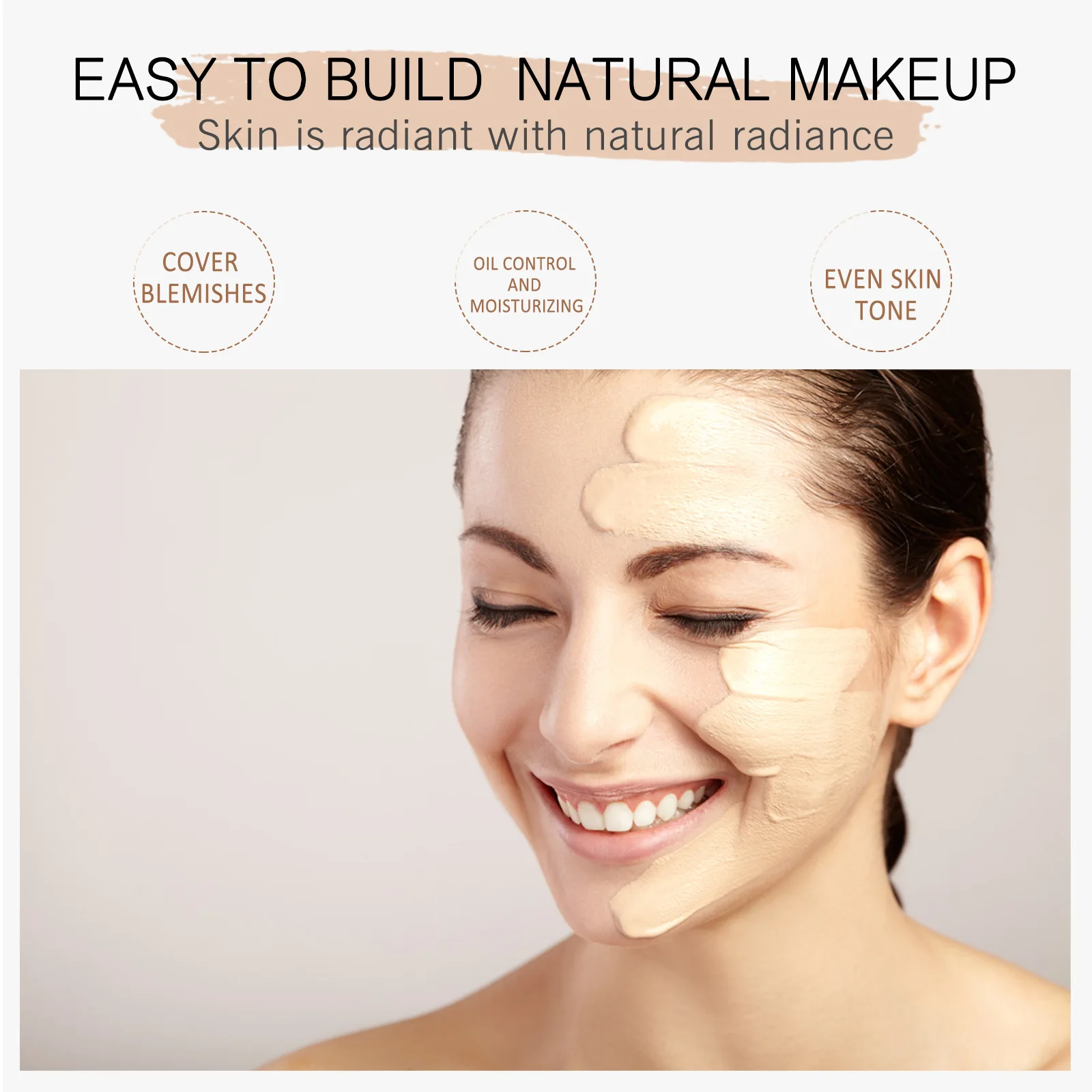 Гиалуроновая основа телесного цвета Легкая нежная матовая стойкая непромокаемая пудра полупрозрачный консилер