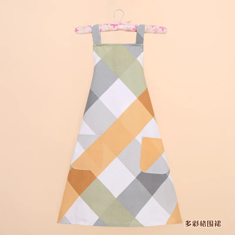 
Pastoral style Print Basic Cotton Kitchen Chef Apron For Women 