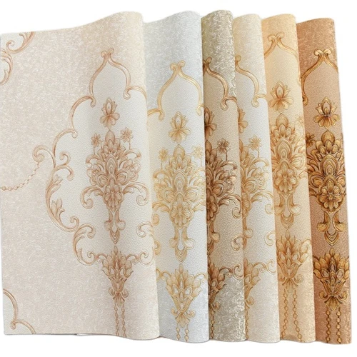 Chinese luxury classic damask style wallpaper for home bedroom living room walls decoration