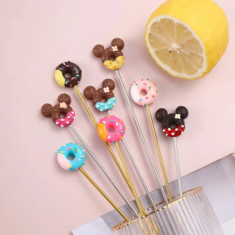 Bar creative mixer stick Milk tea coffee milk powder long handle stirring stick