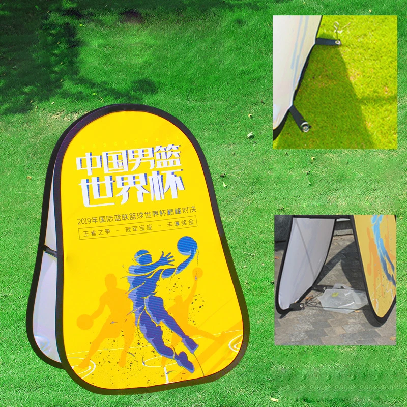 Custom Print Pop Up oval A-Frame Banner Event Popup Pop Out A Frame Banner For Exhibitions