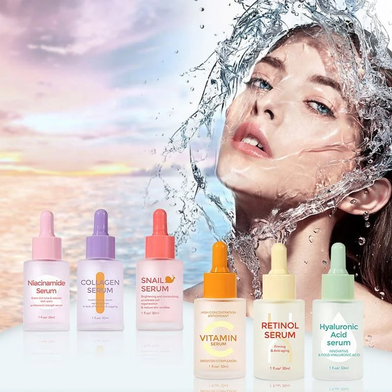 Natural Vitamin C Hyaluronic Acid Niacinamide CollagenAnti AgingWrink ReduceFine Line lesmoisturizing hydratingskinCare Serum