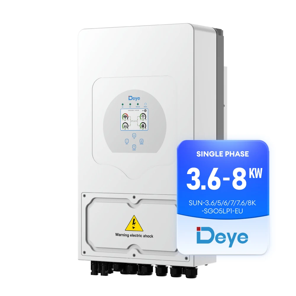 Deye Solar Inverter 3.6 Kw Hybrid 5Kw 6Kw 7.6Kw 8Kw 1 Phase Inverters Eu Warehouse