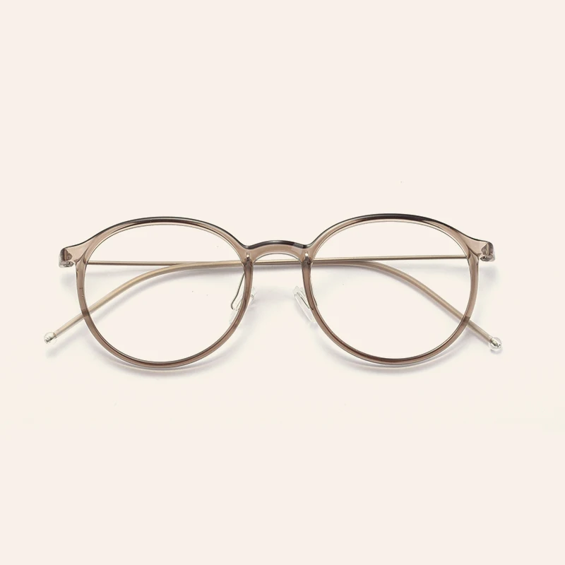 High Quality Super Elastic Temples Round Eye Glasses Hot Sale Colors TR90 Titanium Frame Eyewear