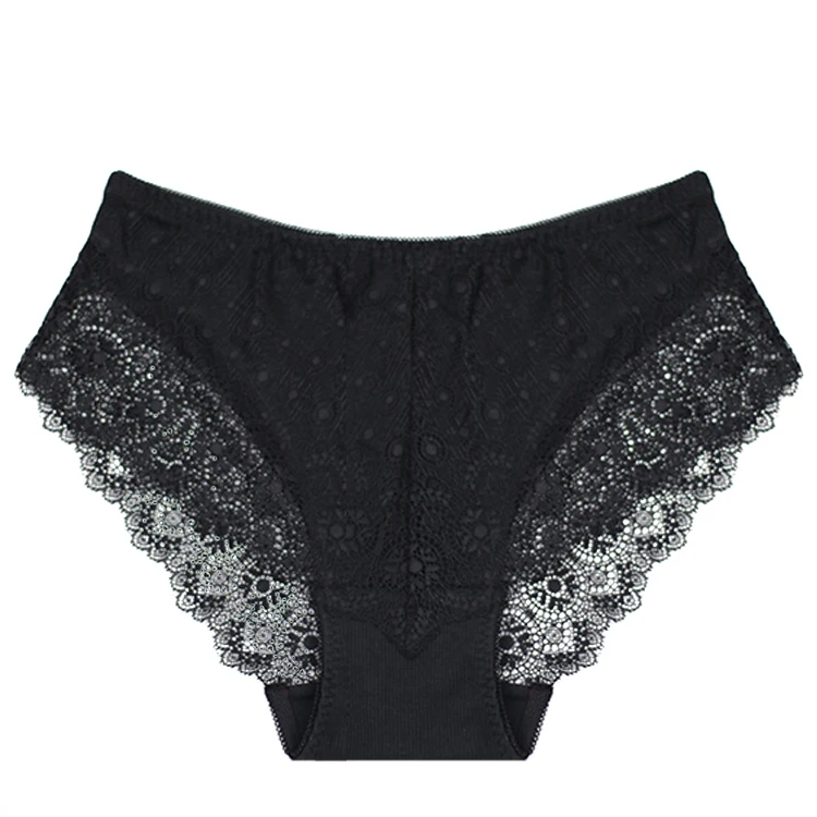 
Factory wholesale high waist nylon lace sexy lingeries fat women plus size underwear panty 