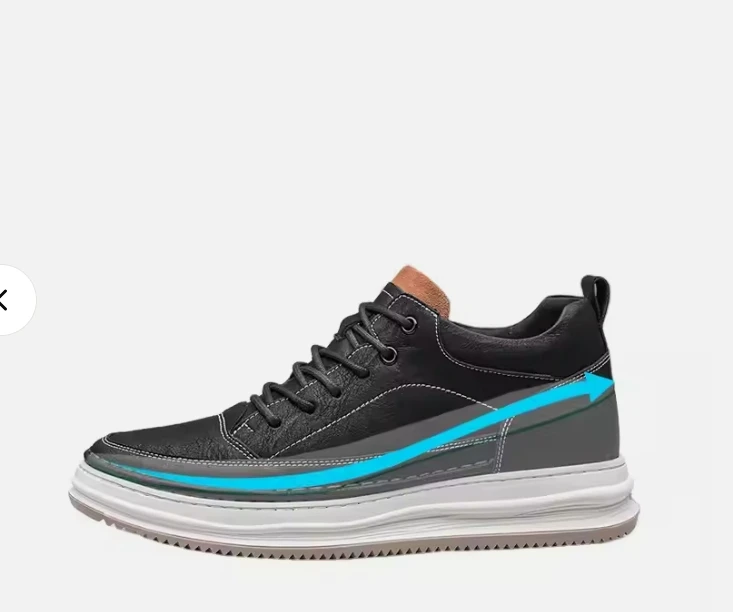 High quality wholesale elevating floating shoe 8cm for men casual leather sneaker height increasing USA hot sale low price