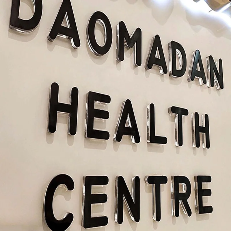 Kexian Custom Laser Cut Non Illuminated 3d Crystal Acrylic Letters Interior Company Name Wall Sign For Business