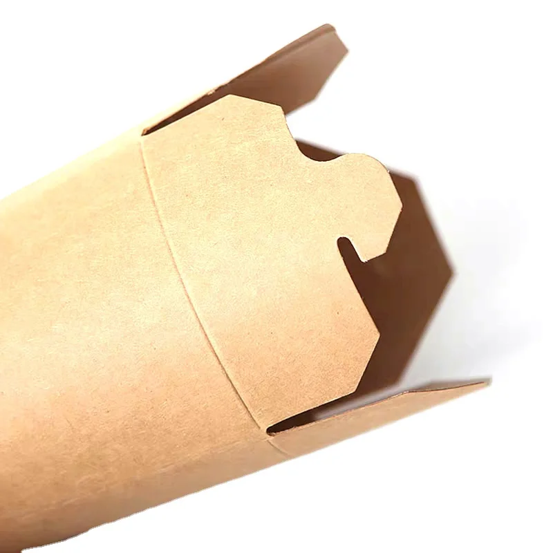 Round Bottom Salad Pasta Wok Disposable Box Noodle Box Cardboard