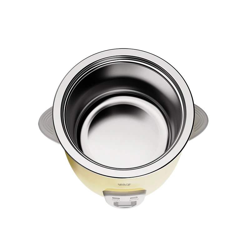 Sorge Mini Rice Cooker Steamer with Removable Stainless Steel Pot for Rice, Soups, Porridge