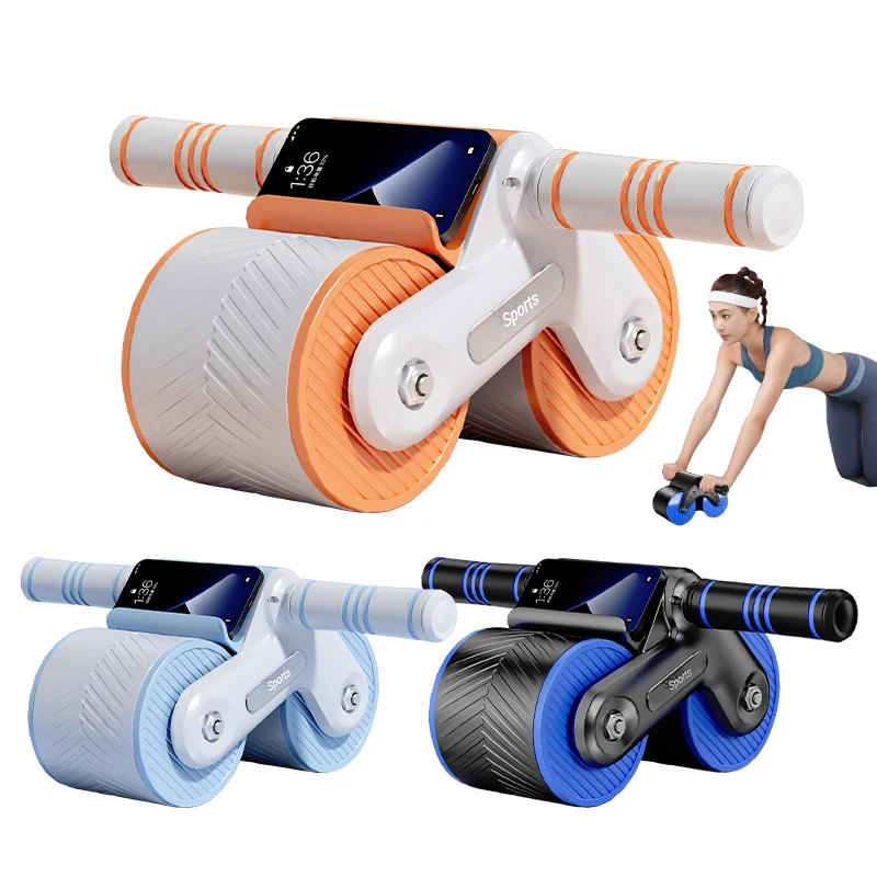 Qishuang new design Elbow Support Roller Fitness Equipment Abdominal Exercise Wheel Automatic Rebound Sports abdominal roller
