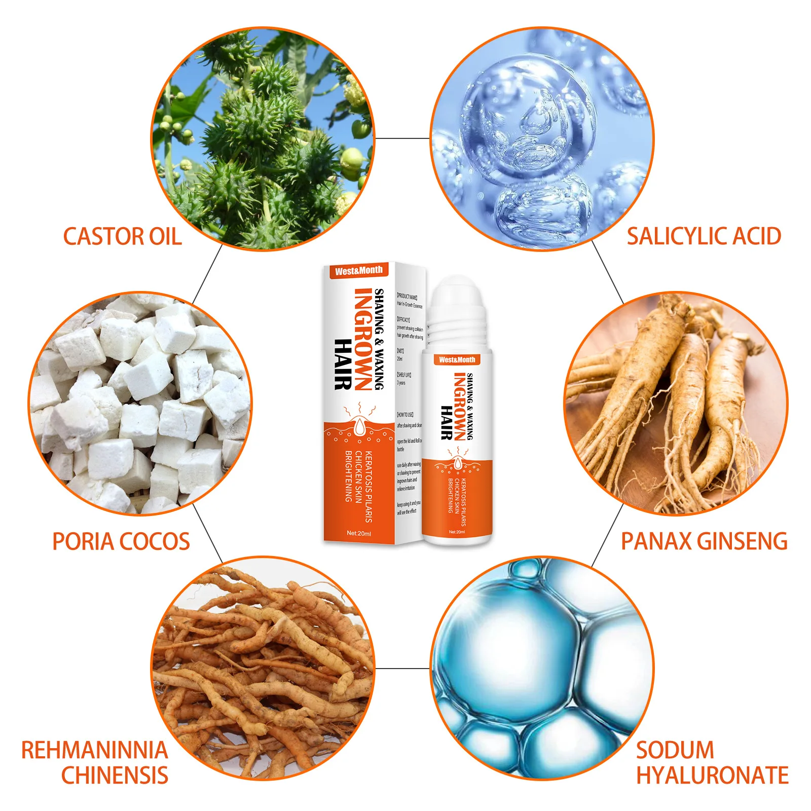 West&Month Hair Inner Hair Essence reduces redness and swelling prevents ingrown hair soothes after shave