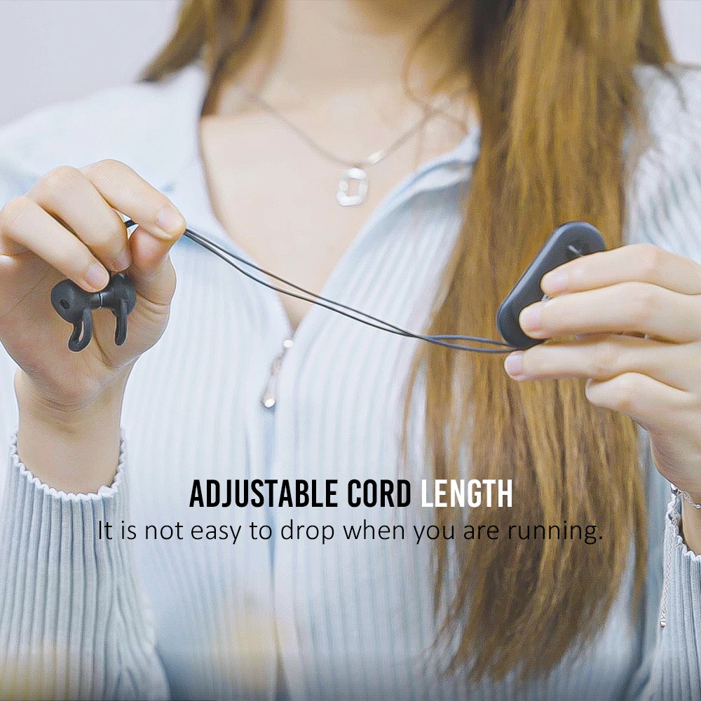 VCAN New Wireless Bluetooth Earphones Headphones Semi-in-ear Stereo Headset Clip Adjustable Cord for Sports Travel