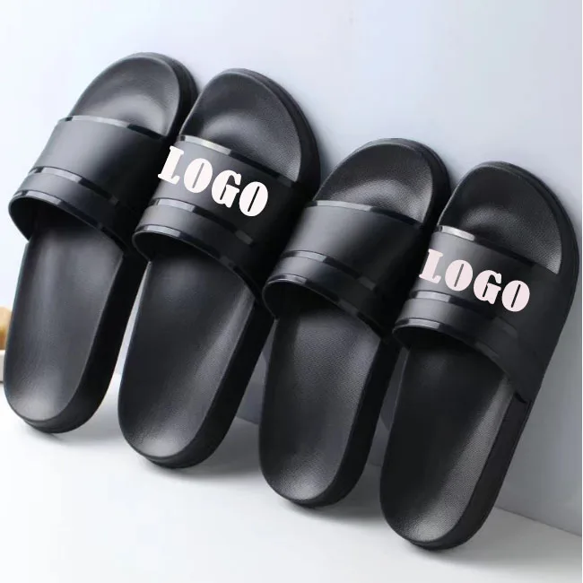 Trendy Outdoor Large Size Personalized Logo Custom Eva Rubber Sports Man Sandals Slippers Slides Logo For Men