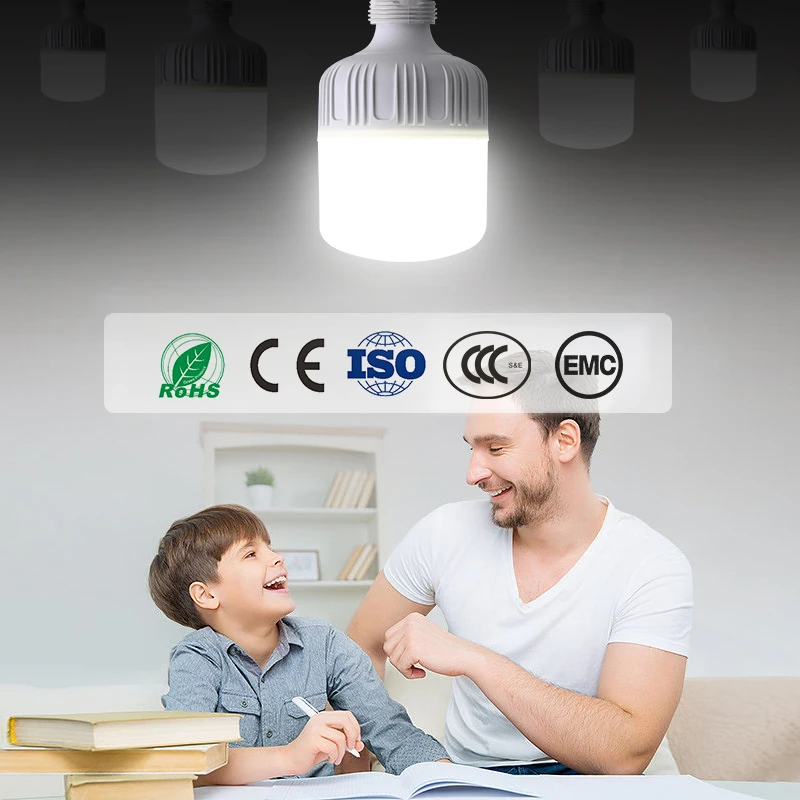 Factory Price E27 T Shape LED Lamp Bulb B22 Base AC Power MR16 Type 3000K CCT Aluminum Warehouse 5W-60W Options ROHS Certified