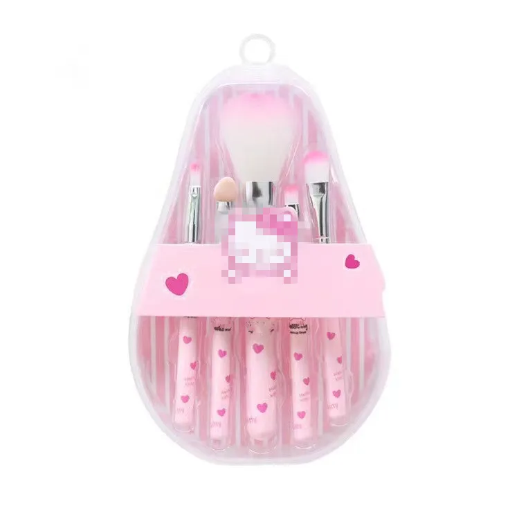 Hot Sale 5pcs Set Sanrioed Make Up Brush Cartoon KT Cat Eyeshadow Brushes Portable Beauty Tools Cosmetic Brush