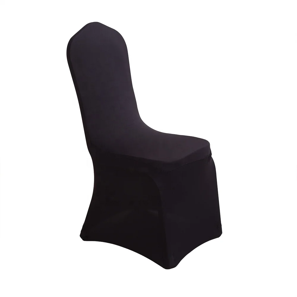 Scuba Elastic Black Chair Covers For Conference