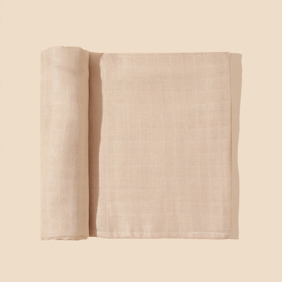 Мягкое бамбуковое хлопковое однотонное детское муслиновое одеяло из дышащего бамбукового волокна