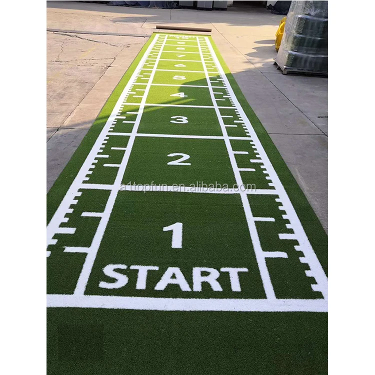 5mm PU Foam Marked Artificial Grass Turf For Gym Flooring Sled Track