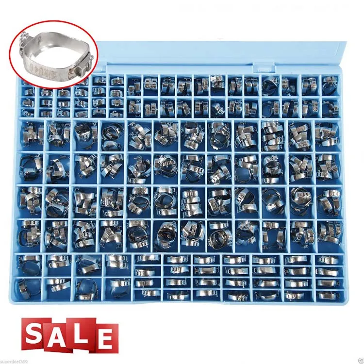 orthodontic dental brackets buccal tube arch wire Molar bands elastic rubber bands